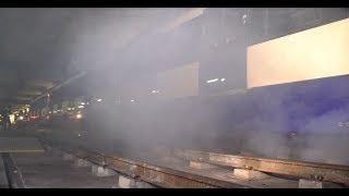 Simulacro de incendio en un tren