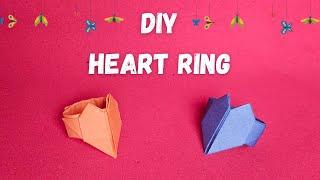 Paper Rings | Origami Heart Ring Tutorial | How to make a Paper Heart Ring | Easy Origami