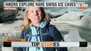 Hikers Explore Rare Ice Caves on Switzerland’s Morteratsch Glacier | News9