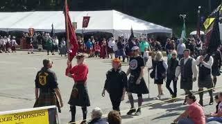 West Point Pipes and Drums Leads the Parade of Clans - NH Highland Games 2022