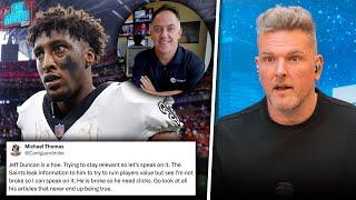 Michael Thomas Calls Out Reporter For "Trying To Lower Player's Value" | Pat McAfee Reacts