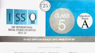 ISSO 2023-24 class 5 question paper with answers | SOF social studies Olympiad class 5 | ISSO set A