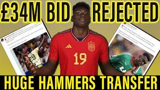 West Ham's £34M Bid for Samu Omorodion REJECTED by Atlético Madrid! | Player Wants Hammers Transfer