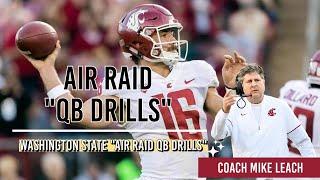 Mike Leach QB Drills (Washington State) for the Air Raid Offense