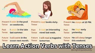 Mastering Action Verbs with Tenses: English Grammar Made Easy!  #learnenglish #actionverbs #tenses