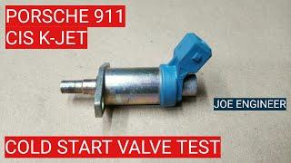 Air-cooled Porsche 911SC Bosch CIS K-Jetronic Cold Start Valve Continuity Test