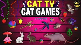 CAT GAMES | BEST VIDEOS FOR CATS TO WATCH ULTIMATE CAT TV |  ENTERTAINMENT FOR CATS  4K 60 FPS