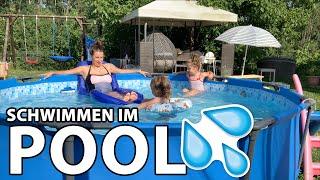 Schwimmen im POOL – heißer Badetag – Essen einkaufen