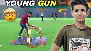 This 15 Years Old Kid Bowling Yorkers Like Waqar Younis  | Indoor Cricket Match