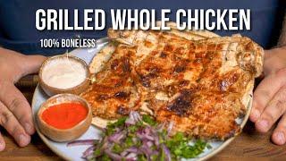 SIMPLE & DELICIOUS Grilled Whole Chicken, Without the Bones 