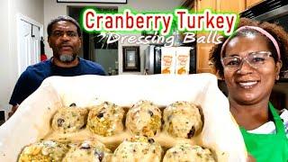 Cranberry Turkey Dressing Balls | I Wanted to Try Making These BEFORE Thanksgiving | We LOVED Them!