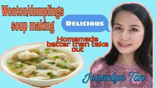 How to make wonton/dumplings (homemade) || Jeanelyn Tan