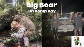 BIG Boar on comp day // NZ Pig Hunting