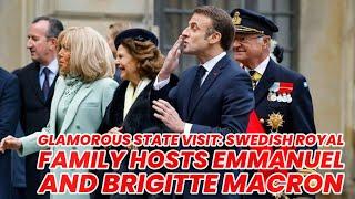 Glamorous state visit: Swedish royal family hosts Emmanuel and Brigitte Macron