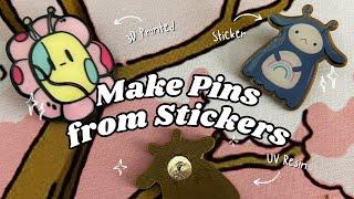 I Made Enamel Pins out of Stickers. And it worked!