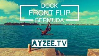 Aaron Dock Jump Front Flip In Bermuda - Go Pro Karma Grip Slo Mo