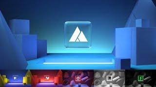 Bộ 10 logo intro Gradient Glass Logo Reveal từ triton2030 // After Effects Templates Free Download