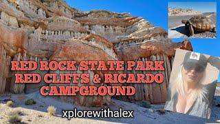 RED ROCK CANYON STATE PARK, RED CLIFFS/RICARDO CAMPGROUND,  CANTIL, CA.