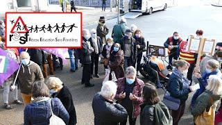 Manifestation RESF - Protestation contre les mesures de pointage appliquées aux migrants en attente