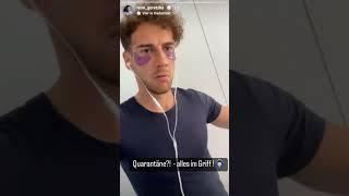 Leon Goretzka looks frustrated being under quarantine