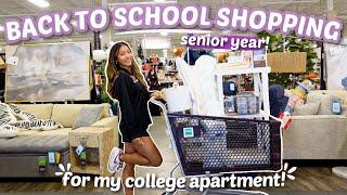 THE ULTIMATE BACK TO SCHOOL SHOPPING vlog & haul (college apartment - bedroom, bathroom, & kitchen)