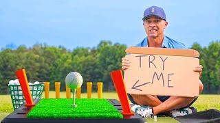 Asking Random Golfers to Test the Launch Deck Golf Training Aid!