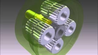 High reduction Planetary Gearbox Animation