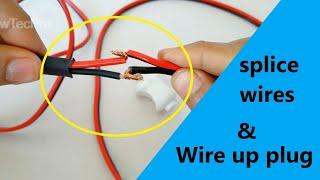 How to splice wires and Wire up plug