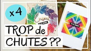 4 idées pour VOS CHUTES DE PAPIER !! FAIRE BEAUCOUP AVEC PEU ! Tuto Carterie DIY Scrapbooking