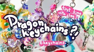 ⭐how I make clay keychains || sculpt and paint with me