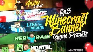 ► TOP 5 BEST MINECRAFT BANNER TEMPLATE | FREE DOWNLOAD | FULL EDITED