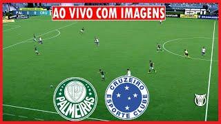 Palmeiras x Cruzeiro AO VIVO COM IMAGENS - BRASILEIRÃO 2024 Simulação Realista de Futebol ao vivo