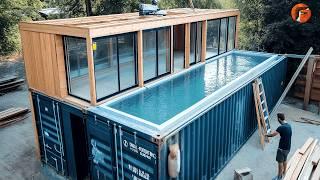 Man Builds Amazing Container House on Island | Start to Finish DIY Build by @Fabricatusueno