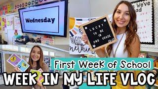 WEEK IN MY TEACHER LIFE || Vlog #1 google slides, changing my classroom, watch me teach & more