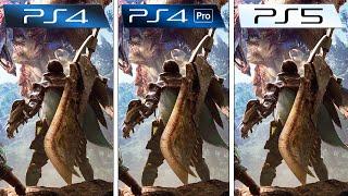 Monster Hunter World (2018) PS4 vs PS4 PRO vs PS5 (Graphics Comparison)