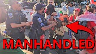 D.C. Cops MANHANDLE Pro-Palestinian Protesters: "Shame, Shame!"