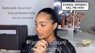 PARCOURS SCOLAIRE : REDOUBLEMENT, BAC PRO COMMERCE, BTS SAM..