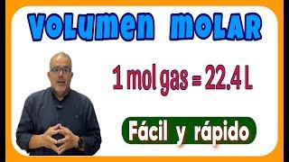 ¿Como calcular el volumen molar de un gas?