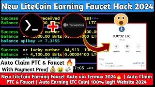 New Legit Litecoin Earning Faucet Auto Via Termux | Auto Claim PTC & Faucet | Make Money Online 2024