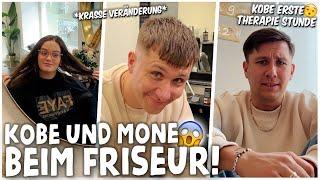 MONE & KOBE beim FRISEUR! *krasse Veränderung* + erste THERAPIE Stunde!🫣 | kobexmone