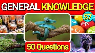 General Knowledge Quiz Trivia 57 | Can You Answer All 50 Questions Correctly? 2024