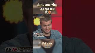 AA vs KK, that's amazing # poker # poker zone # poker game