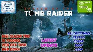 Shadow of the Tomb Raider i5 7300HQ GTX 1050 8GB RAM (All Settings Tested)