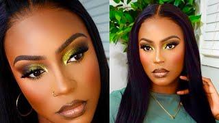 STEP BY STEP FULL GLAM MAKEUP TUTORIAL FOR BEGINNERS #brownskin #darkskin #woc