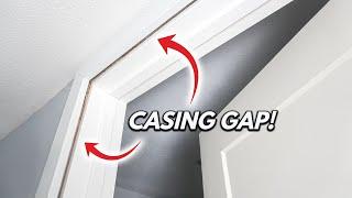 How To Fix Door Casing Gap When Wall Sticks Out Past Door Jamb! DIY Tutorial For Beginners!