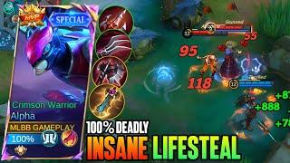 100% DEADLY!! ALPHA ONE SHOT LIFESTEAL BUILD - BUILD TOP 1 GLOBAL ALPHA ~ MLBB