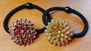 2 Beautiful Kundan Hair bands making Video//Handmade Kundan Hair bands//Hair Accessories