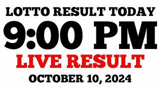 Lotto Result Today 9PM Draw October 10, 2024 PCSO LIVE Result