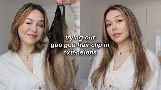 trying out goo goo hair clip-in hair extensions! *simple and easy to apply* ‍️ 