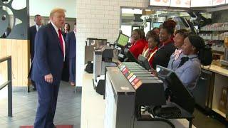 Donald Trump visits Atlanta Chick-fil-A